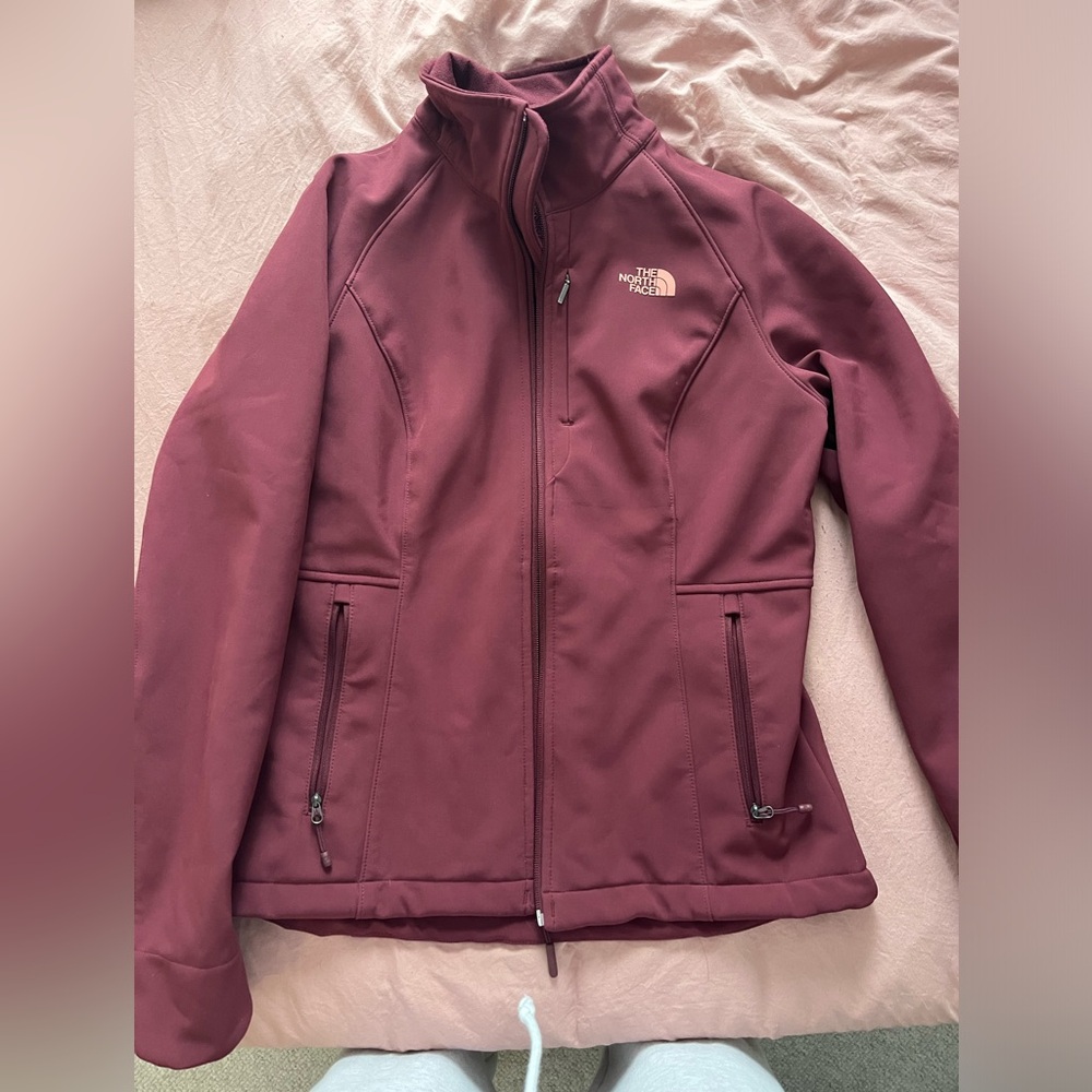 Maroon North Face coat